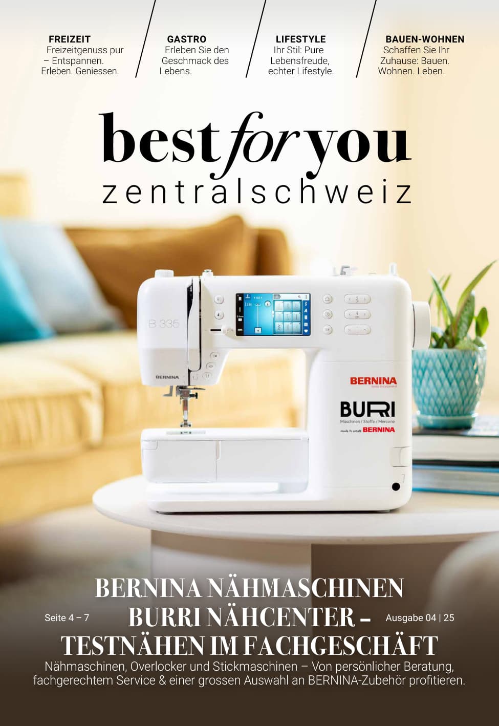 Bestforyou Zentralschweiz, eine Ausgabe